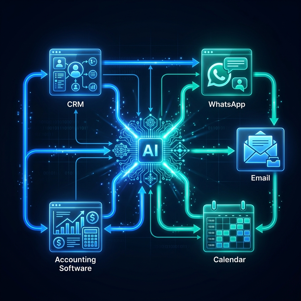 AI Workflow connecting business tools